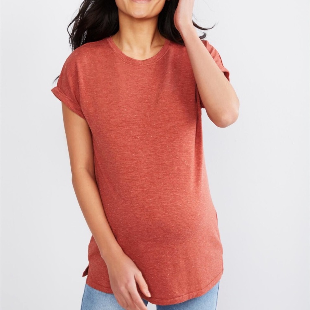 Maternity Boyfriend Fit Tee - Size Large